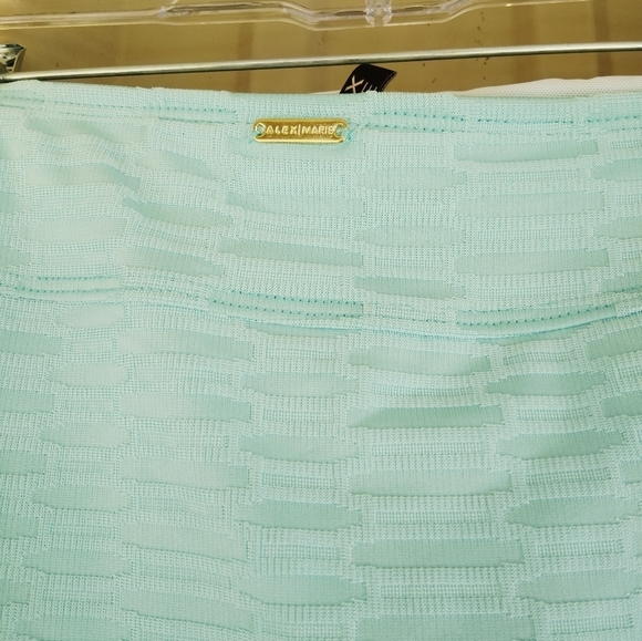 New Without Tags Women's Seafoam Mint Green Swim Skirt Bikini Bottoms Size 14 - Picture 4 of 6